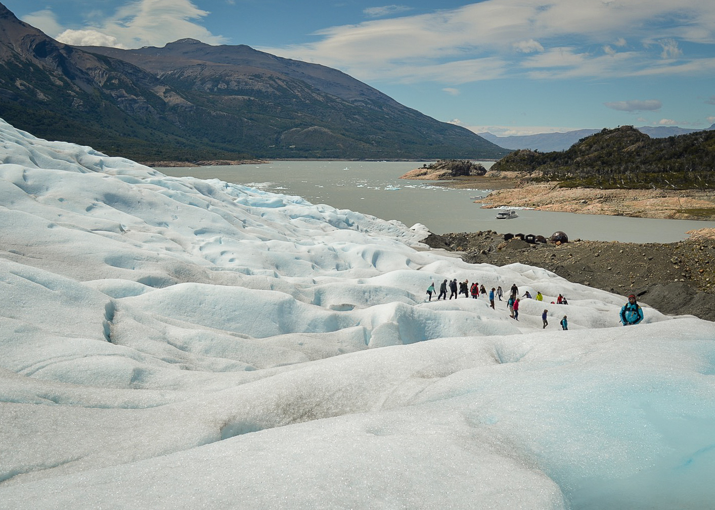 Mini trekking na geleira Perito Moreno, no sul da Argentina