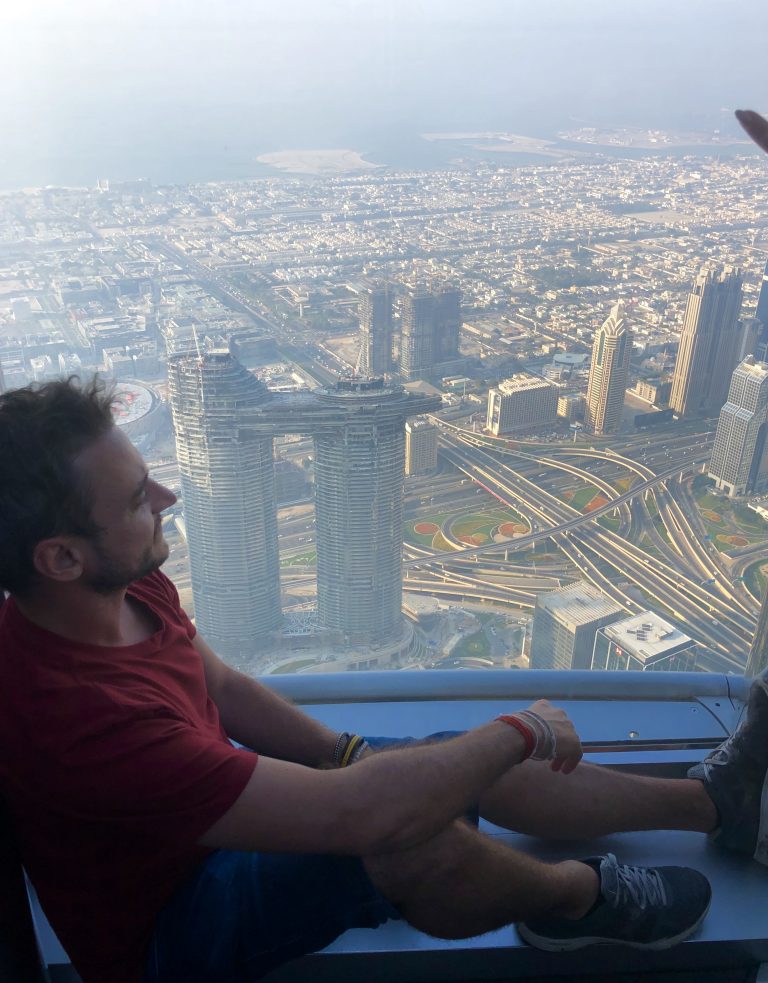 Vista do 125° andar do Burj Khalifa