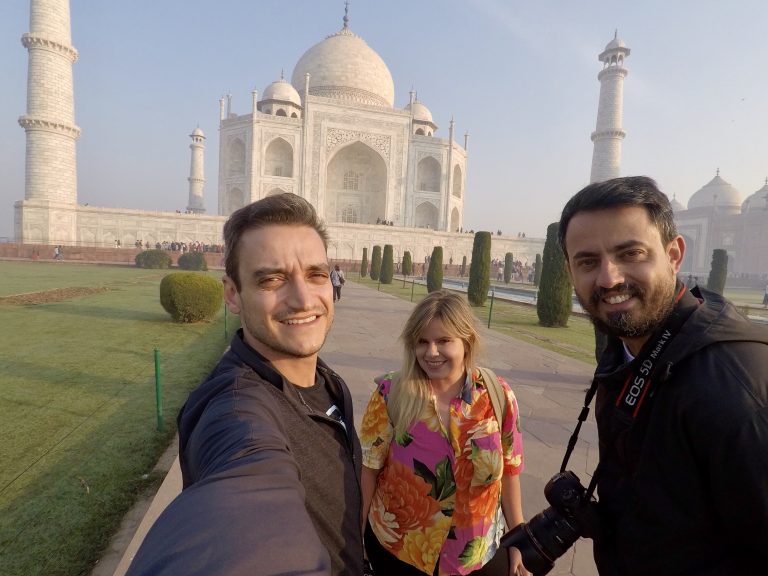 Selfie com Taj Mahal