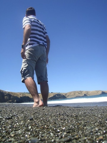 pedras no lugar de areia em Kaikoura