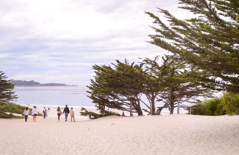 Praia na 17-Mile Drive em Carmel-by-the-Sea, na Califórnia