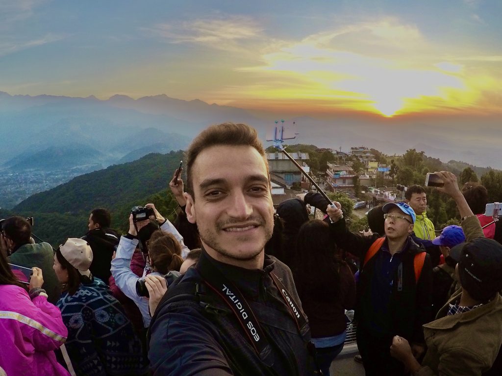 Nascer do Sol em Sarangkot, Pokhara, Nepal