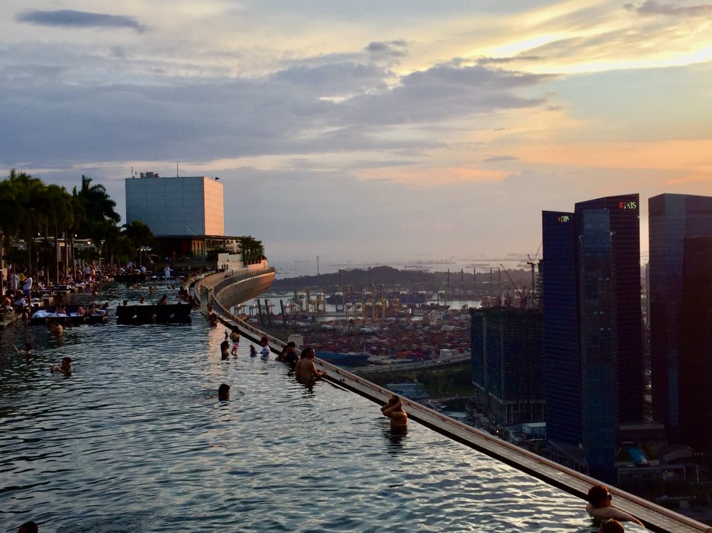 Piscina do Marina Bay Sands em Singapura